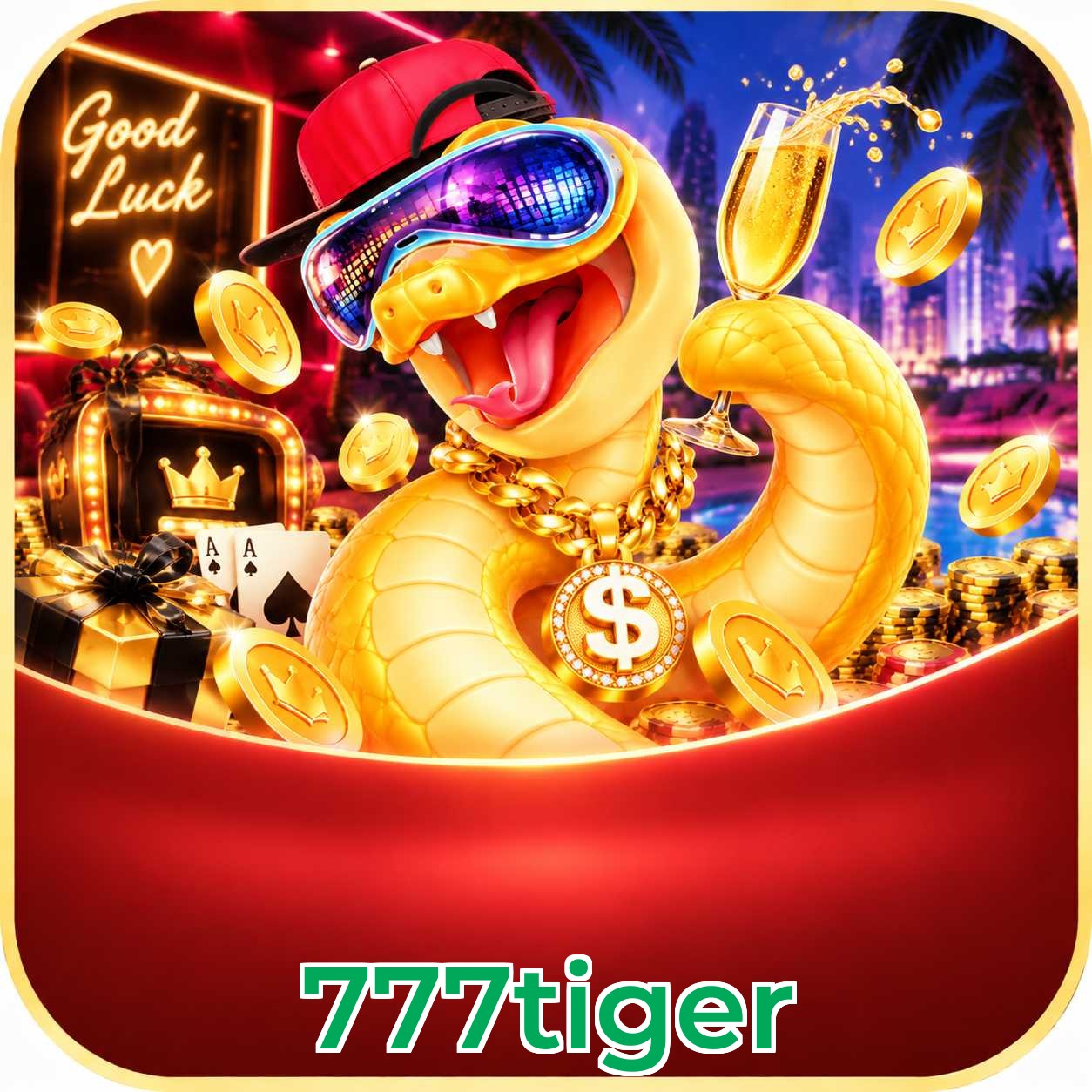 App 777tiger na tela inicial do iPhone via PWA Safari